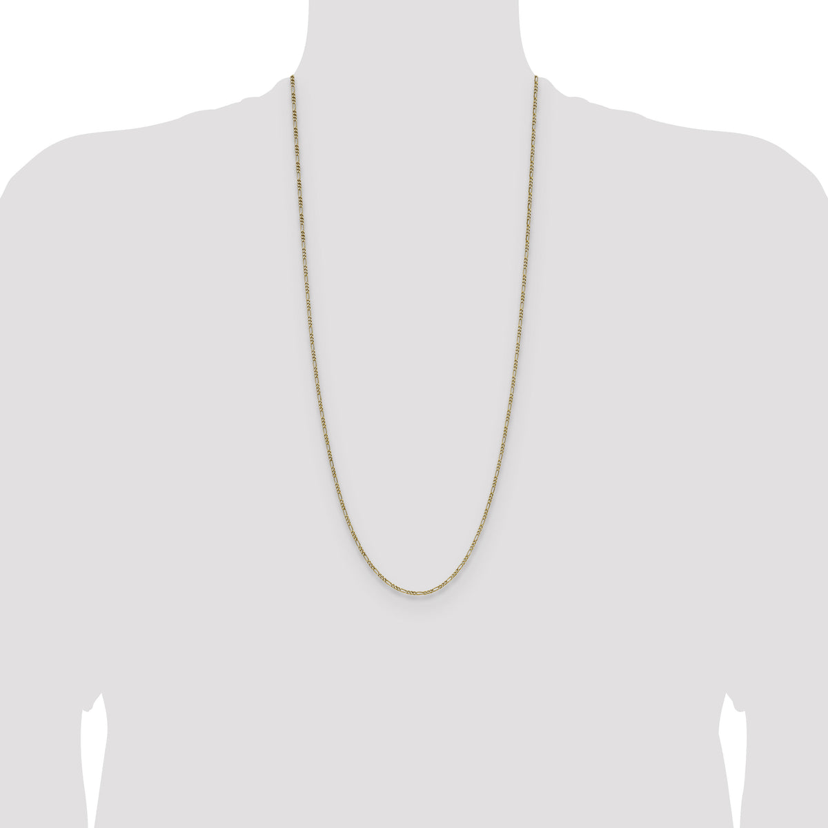14k 1.9mm Semi-Solid Figaro Chain-BC210-30