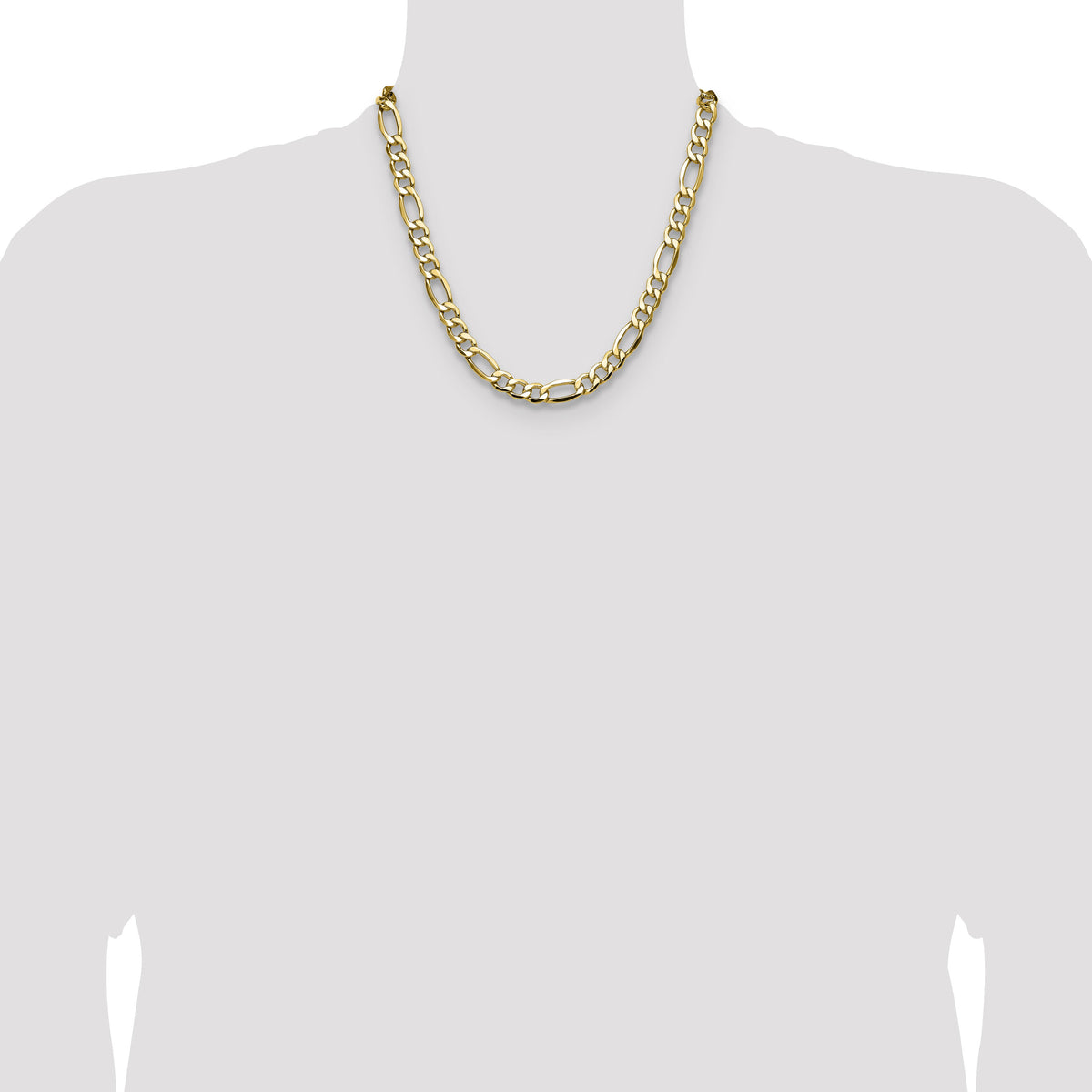 14k 9.4mm Semi-Solid Figaro Chain-BC211-20