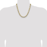 14k 9.4mm Semi-Solid Figaro Chain-BC211-20