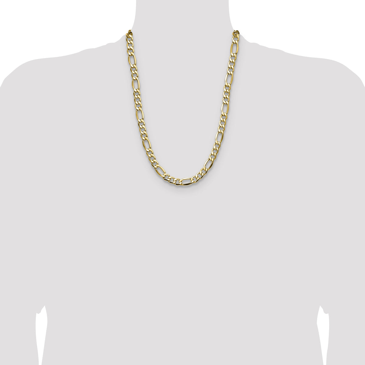 14k 9.4mm Semi-Solid Figaro Chain-BC211-24