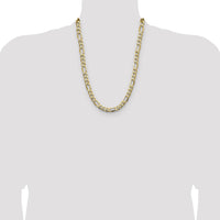 14k 9.4mm Semi-Solid Figaro Chain-BC211-24