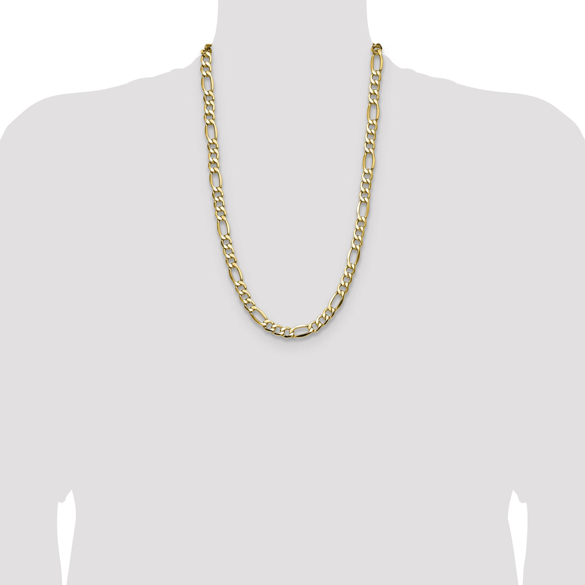 14k 9.4mm Semi-Solid Figaro Chain-BC211-26