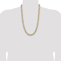 14k 9.4mm Semi-Solid Figaro Chain-BC211-26