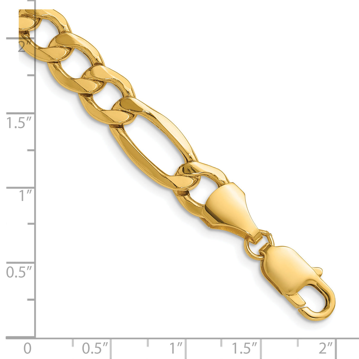 14k 9.4mm Semi-Solid Figaro Chain-BC211-7