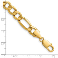 14k 9.4mm Semi-Solid Figaro Chain-BC211-7