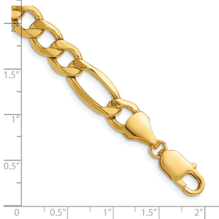 14k 9.4mm Semi-Solid Figaro Chain-BC211-8