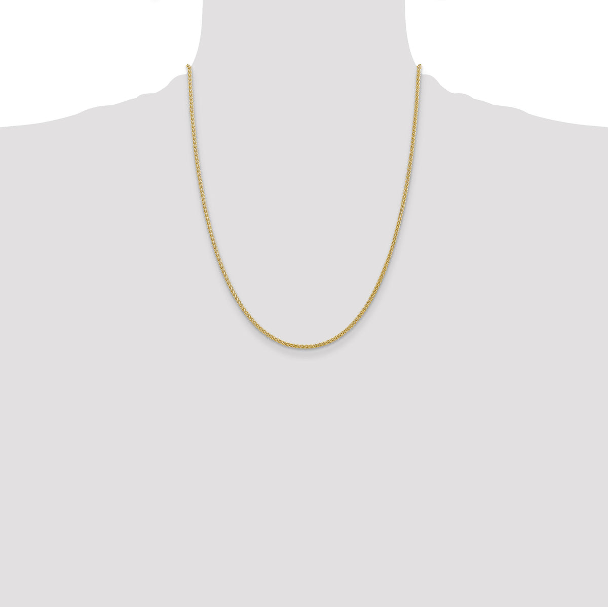 14k 2mm Semi-Solid Wheat Chain-BC76-22