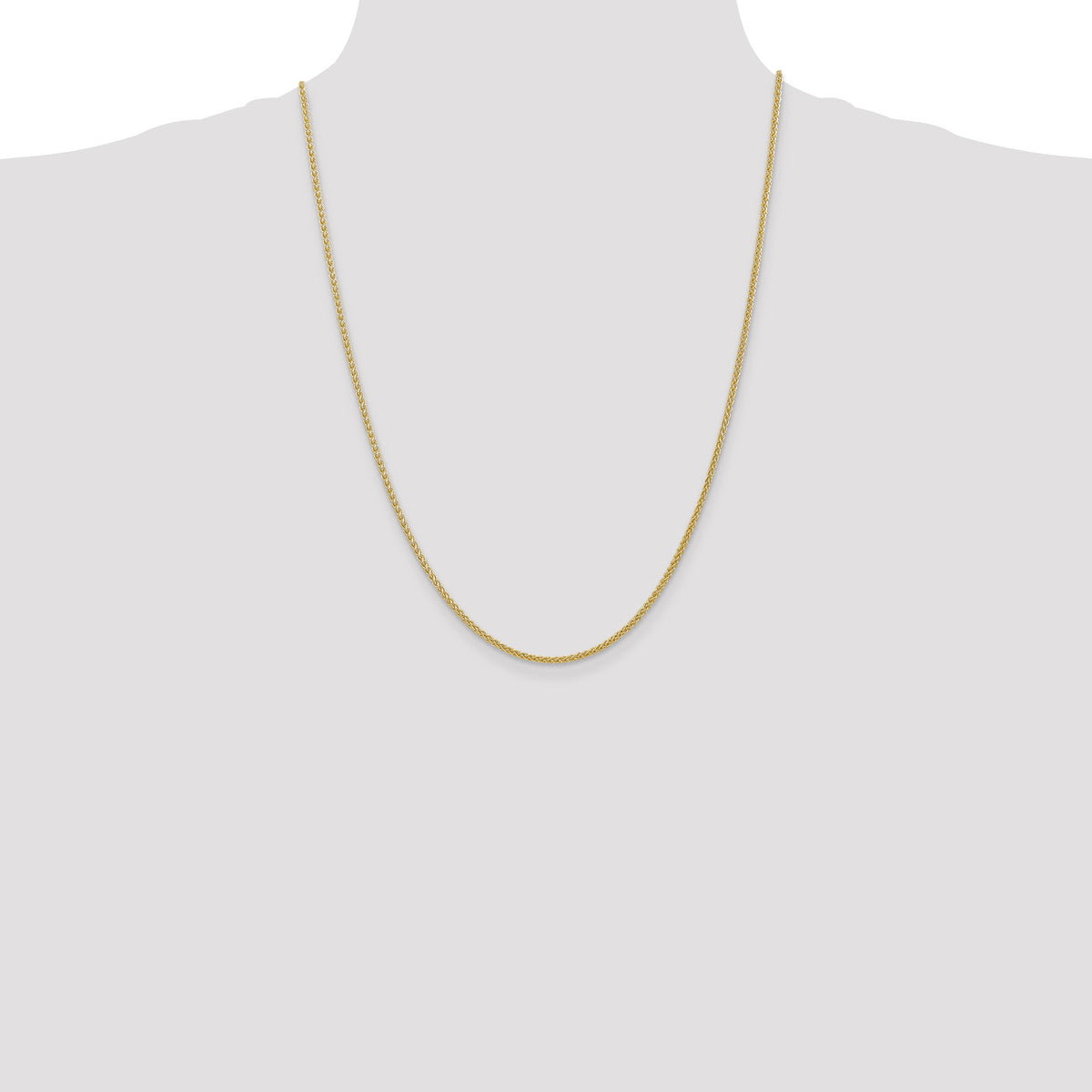 14k 2mm Semi-Solid Wheat Chain-BC76-24