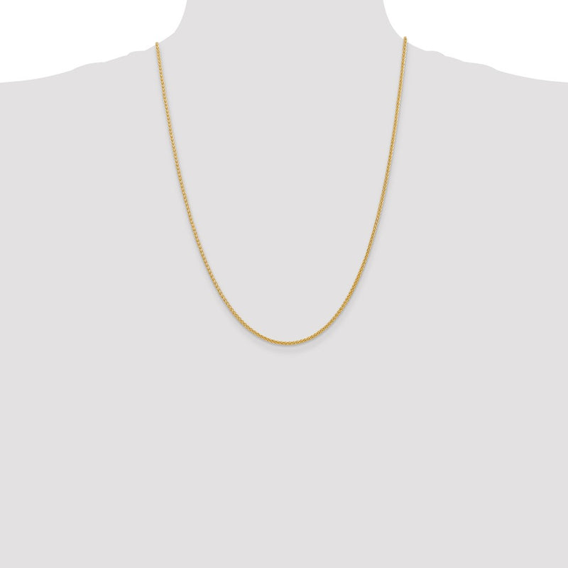 14K 24 inch 2mm Semi-Solid Wheat with Lobster Clasp Chain-BC76-24