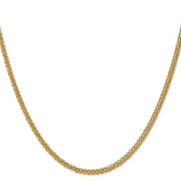 14K 24 inch 2.6mm Semi-Solid 3-Wire Wheat with Lobster Clasp Chain-BC77-24