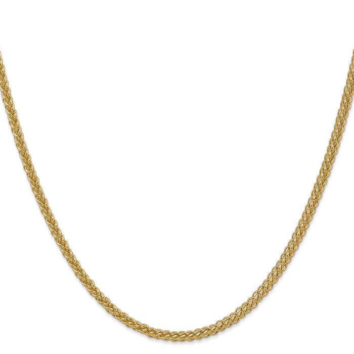 14K 16 inch 2.6mm Semi-Solid 3-Wire Wheat with Lobster Clasp Chain-BC77-16