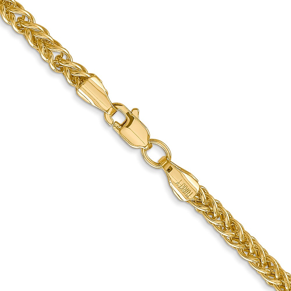 14K 24 inch 2.6mm Semi-Solid 3-Wire Wheat with Lobster Clasp Chain-BC77-24