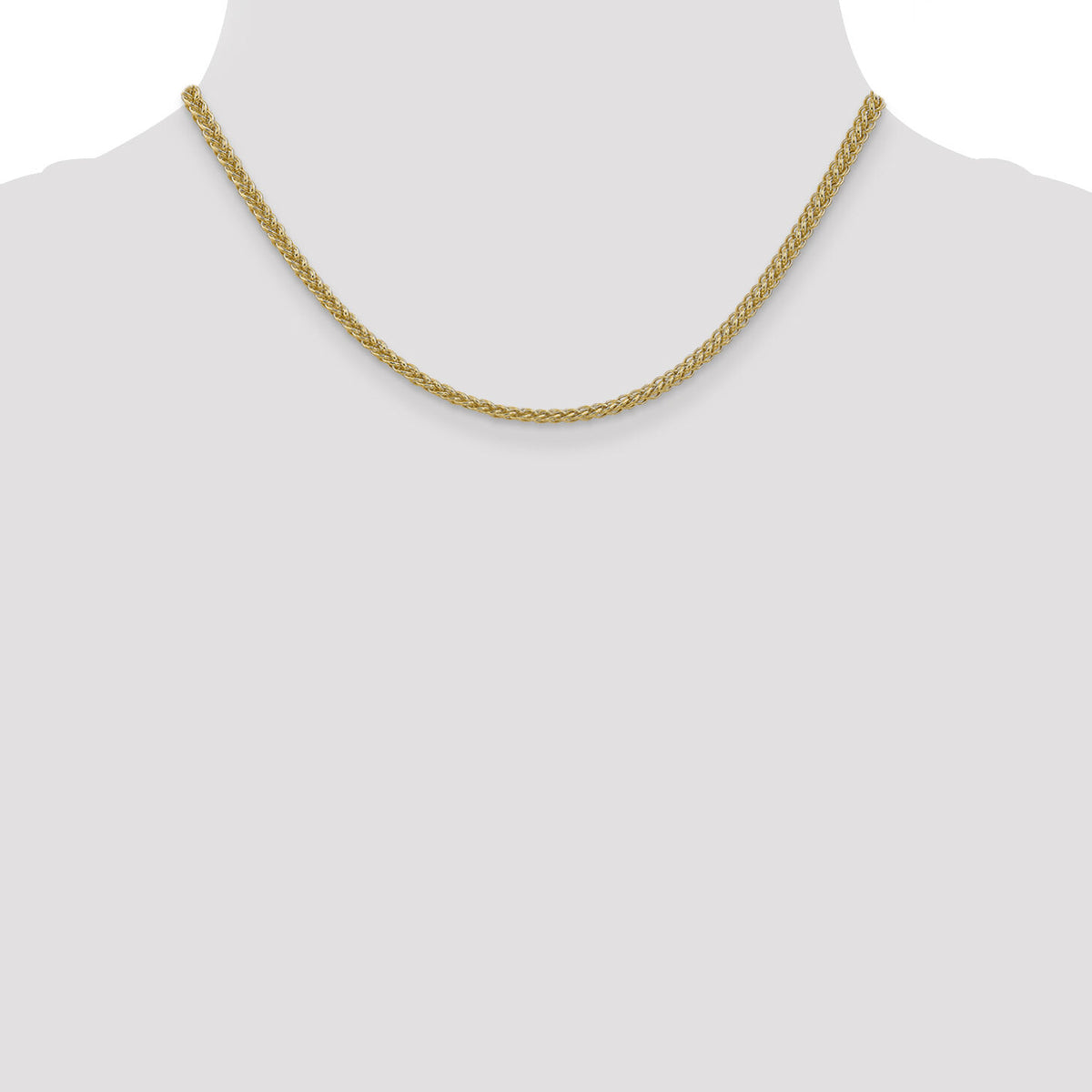 14k 2.6mm Semi-solid 3-Wire Wheat Chain-BC77-16