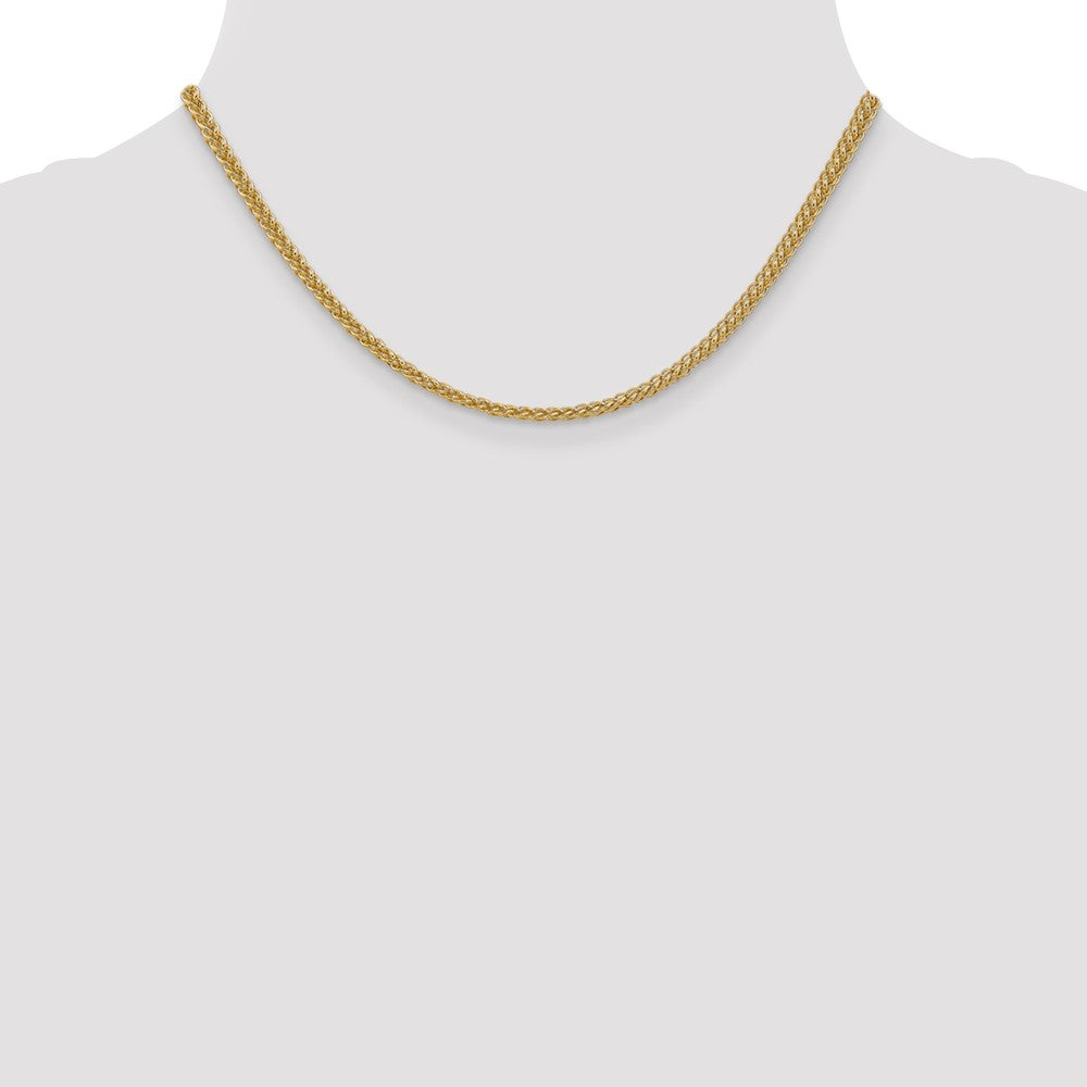 14K 16 inch 2.6mm Semi-Solid 3-Wire Wheat with Lobster Clasp Chain-BC77-16