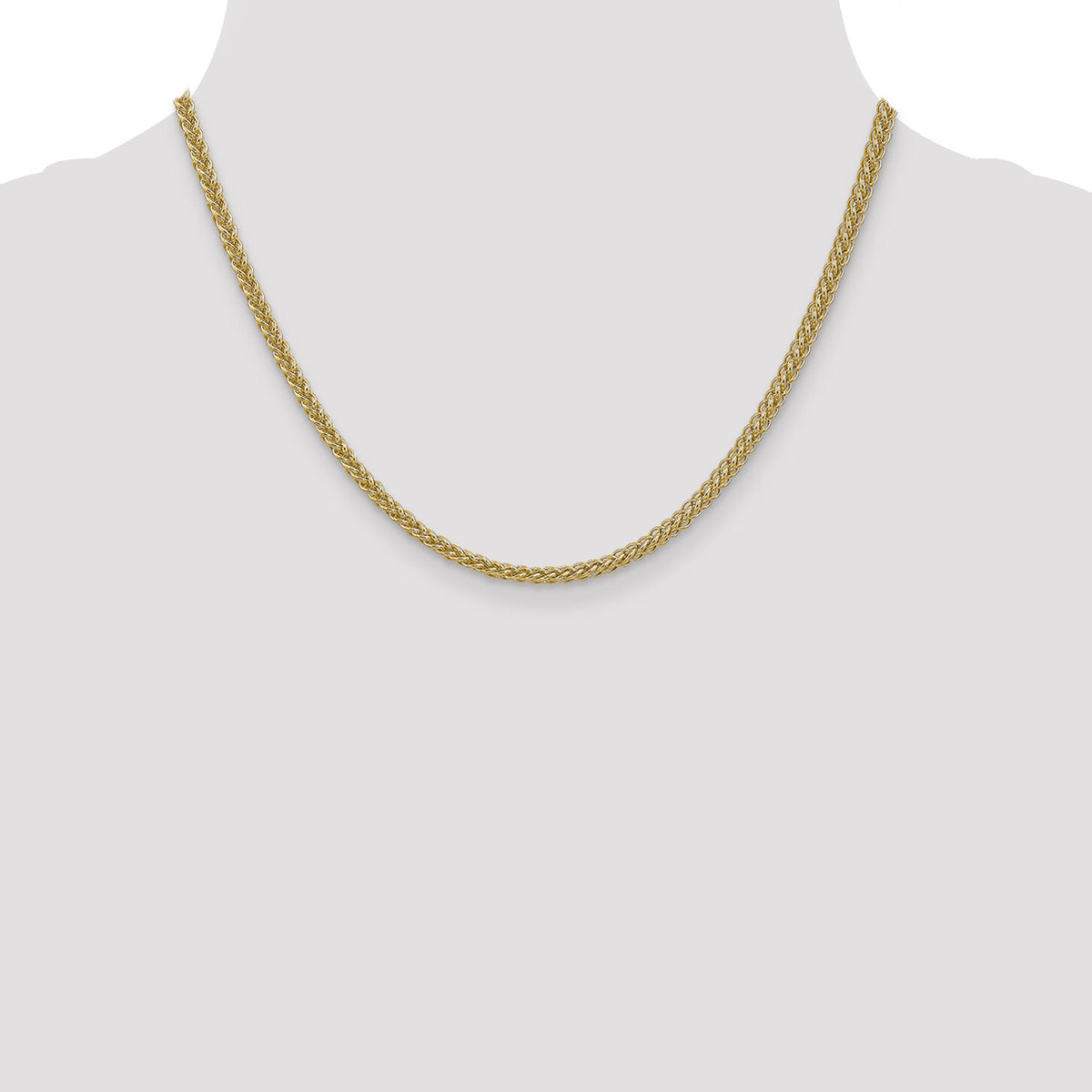 14k 2.6mm Semi-solid 3-Wire Wheat Chain-BC77-18