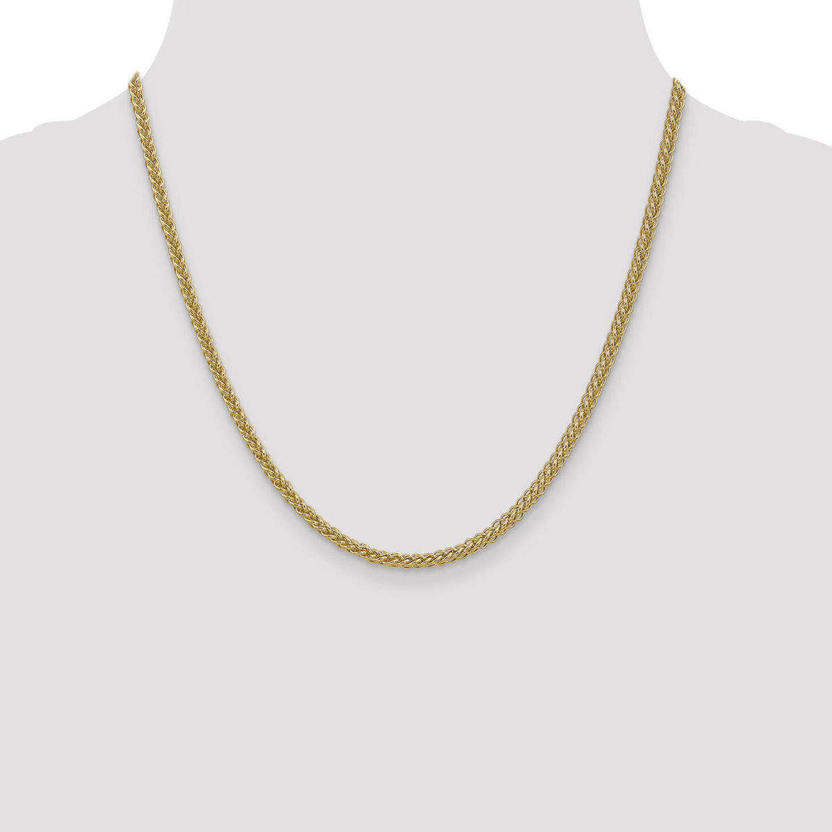 14k 2.6mm Semi-solid 3-Wire Wheat Chain-BC77-20
