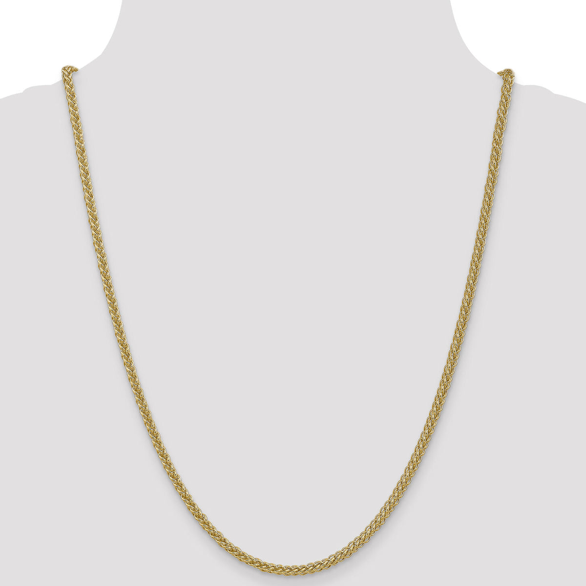 14k 2.6mm Semi-solid 3-Wire Wheat Chain-BC77-24