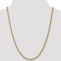 14k 2.6mm Semi-solid 3-Wire Wheat Chain-BC77-24