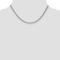14k White Gold 2.6mm Semi-solid 3-Wire Wheat Chain-BC77W-16