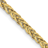 14K 18 inch 2.6mm Semi-Solid 3-Wire Wheat with Lobster Clasp Chain-BC77-18