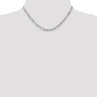 14k White Gold 4.4mm Semi-Solid Figaro Chain-BC91-16