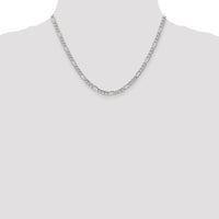14k White Gold 4.4mm Semi-Solid Figaro Chain-BC91-18