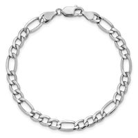 14k White Gold 5.75mm Semi-Solid Figaro Chain-BC92-7