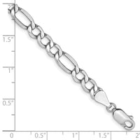14k White Gold 5.75mm Semi-Solid Figaro Chain-BC92-7