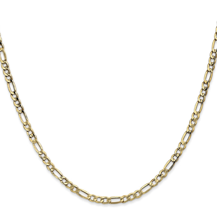 14k 3.5mm Semi-Solid Figaro Chain-BC93-28