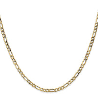 14K 30 inch 3.5mm Semi-Solid Figaro with Lobster Clasp Chain-BC93-30