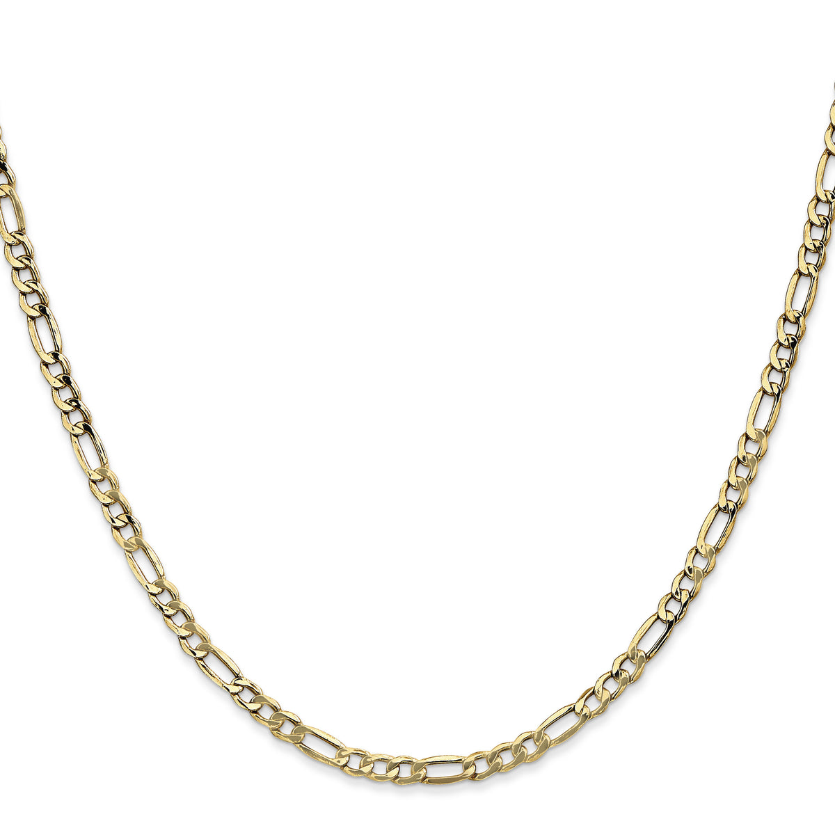 14k 3.5mm Semi-Solid Figaro Chain-BC93-22