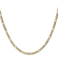 14k 3.5mm Semi-Solid Figaro Chain-BC93-22
