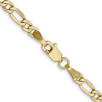 14k 3.5mm Semi-Solid Figaro Chain-BC93-18