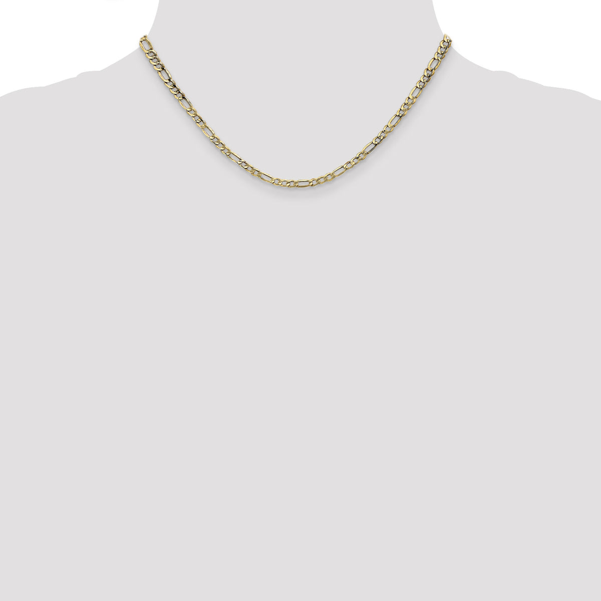 14k 3.5mm Semi-Solid Figaro Chain-BC93-16