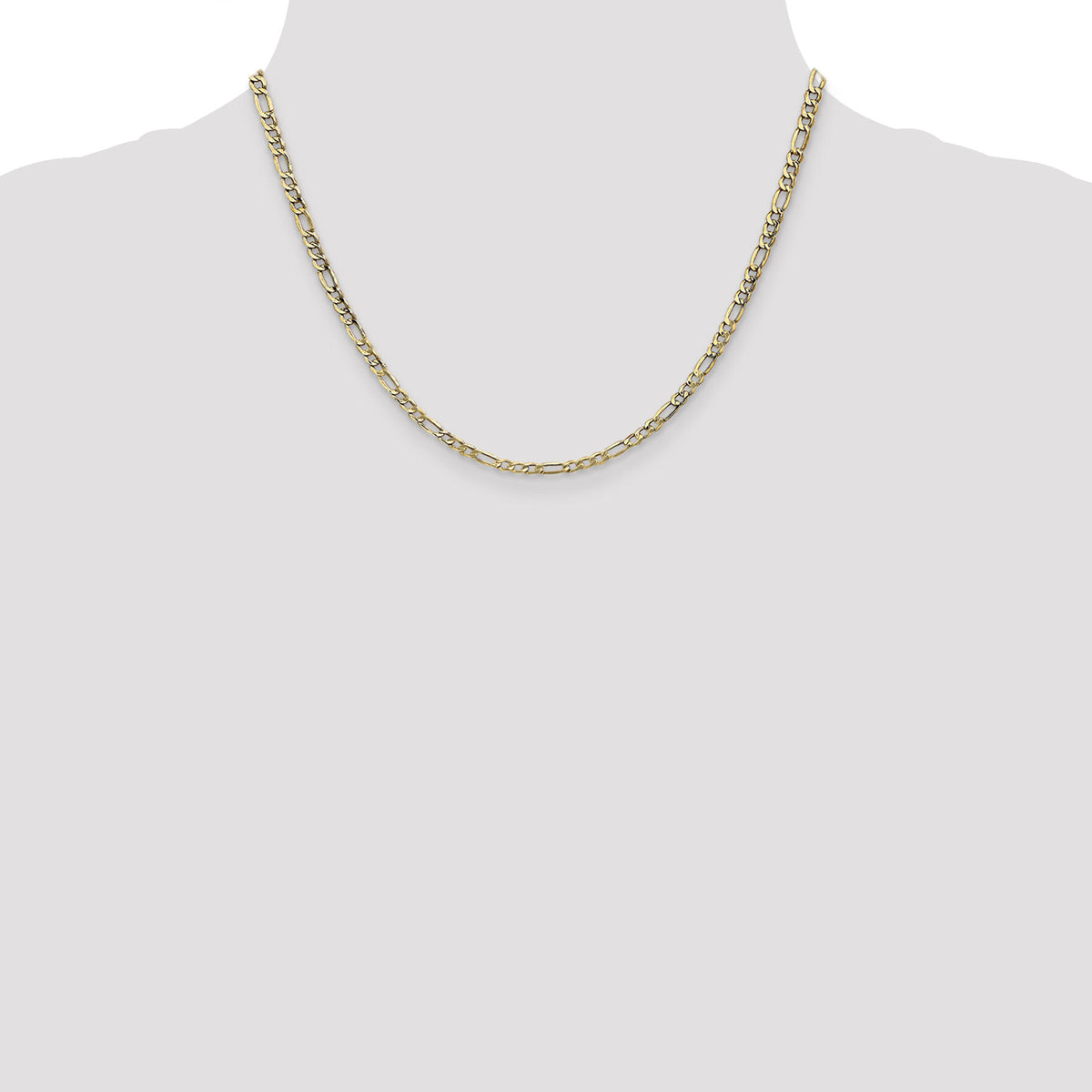 14k 3.5mm Semi-Solid Figaro Chain-BC93-18