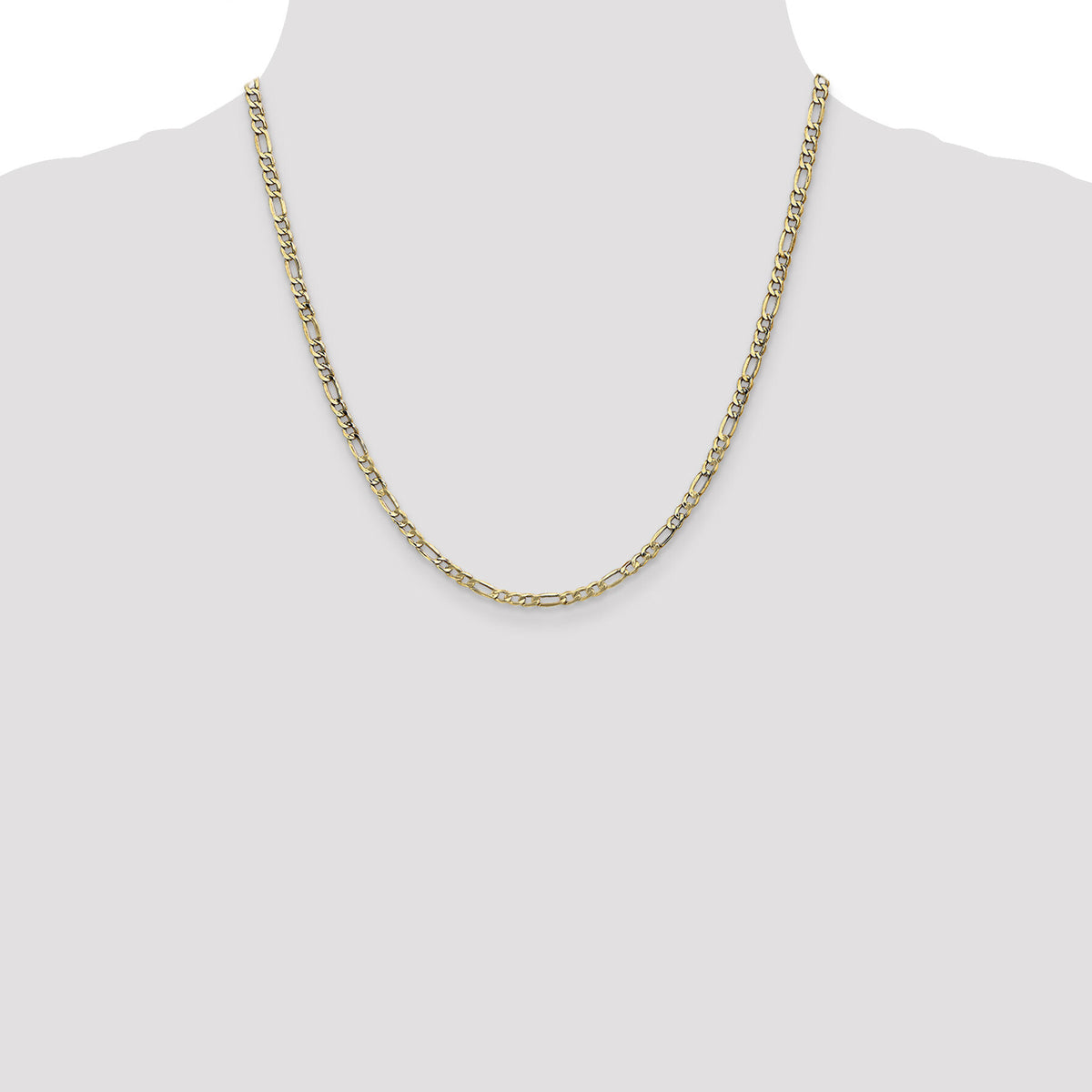 14k 3.5mm Semi-Solid Figaro Chain-BC93-20