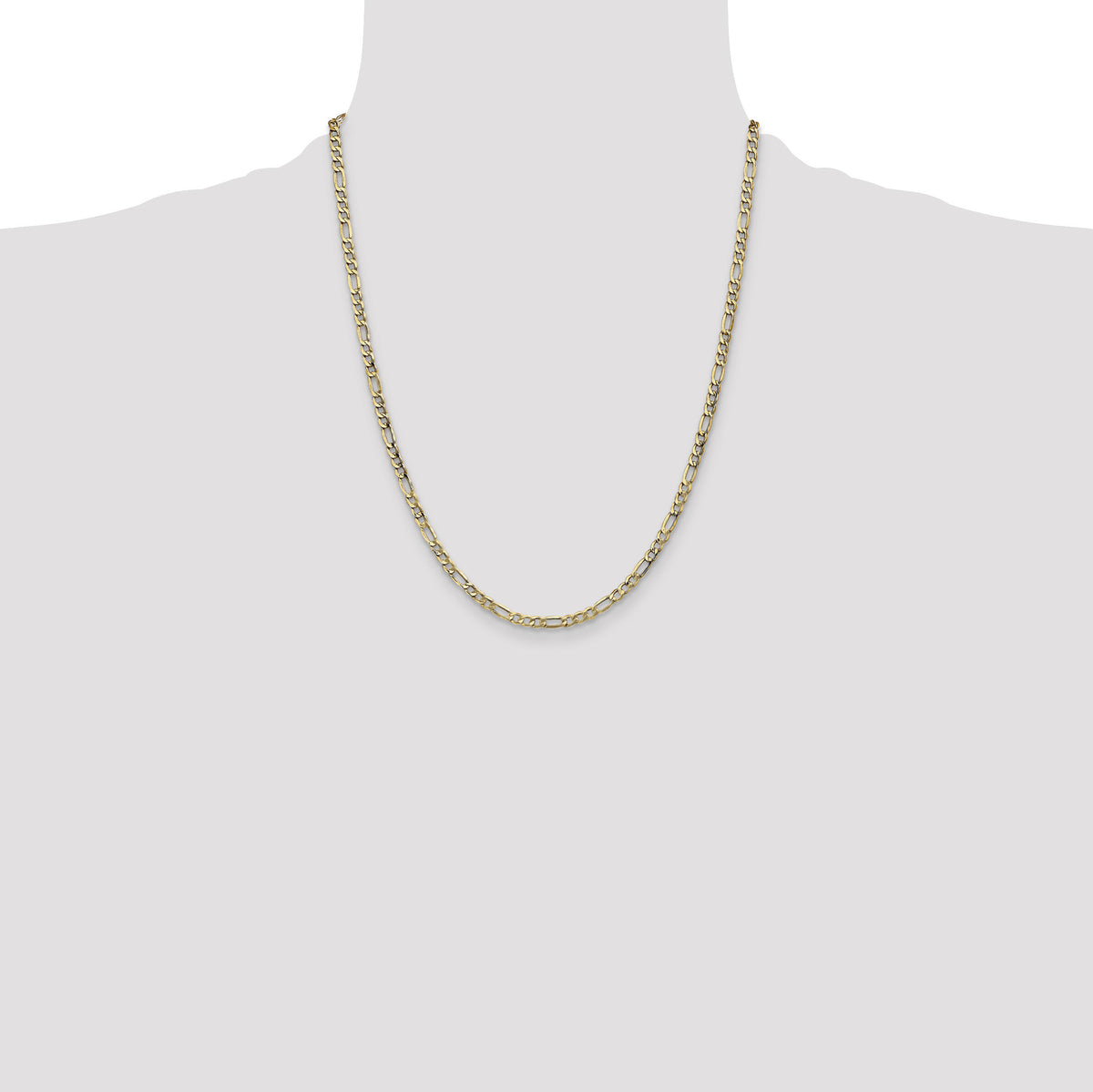 14k 3.5mm Semi-Solid Figaro Chain-BC93-22