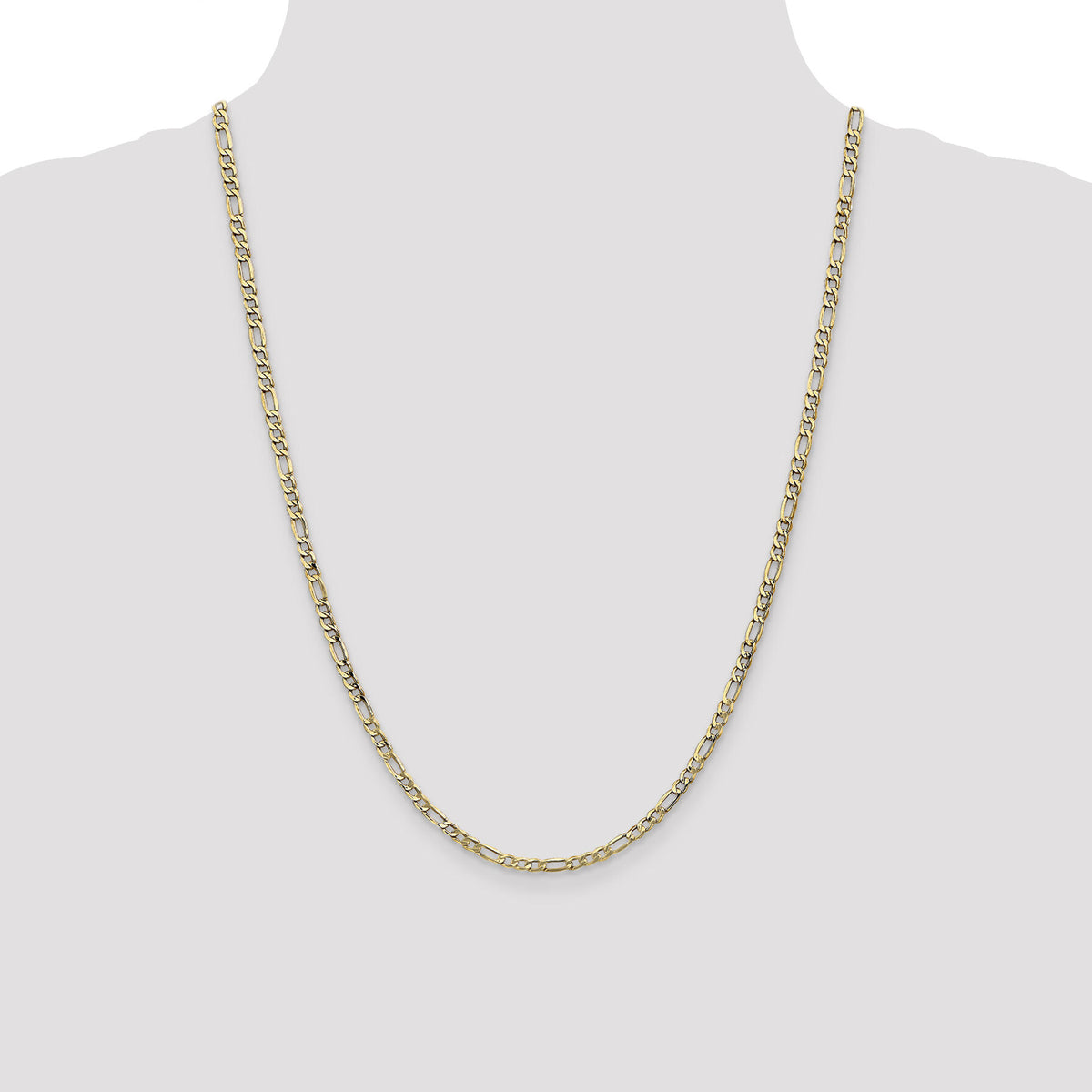 14k 3.5mm Semi-Solid Figaro Chain-BC93-24