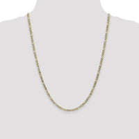 14k 3.5mm Semi-Solid Figaro Chain-BC93-24