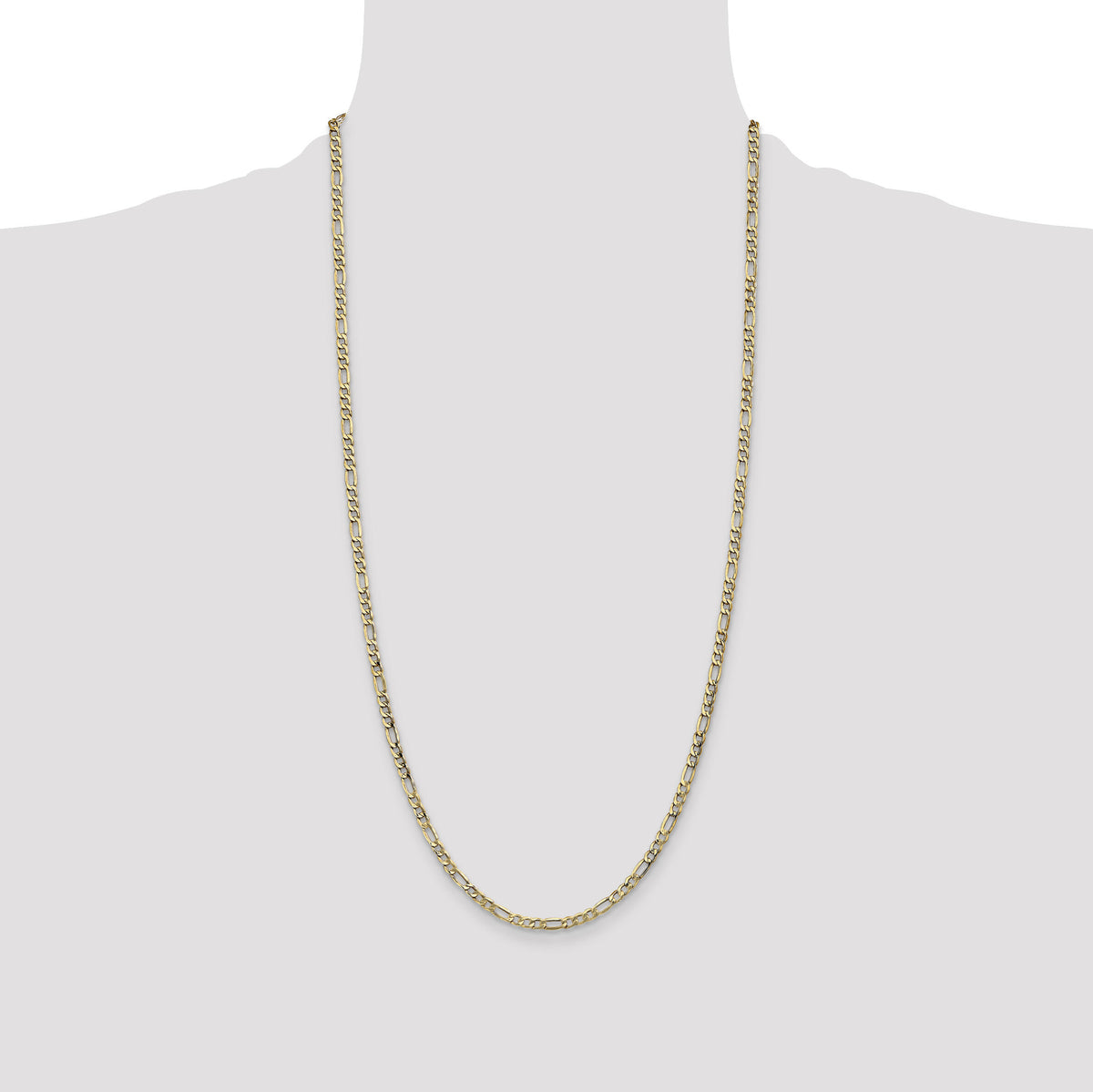 14k 3.5mm Semi-Solid Figaro Chain-BC93-28