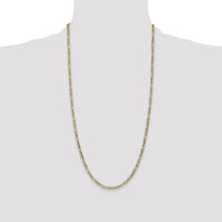 14k 3.5mm Semi-Solid Figaro Chain-BC93-28