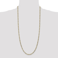 14k 3.5mm Semi-Solid Figaro Chain-BC93-30