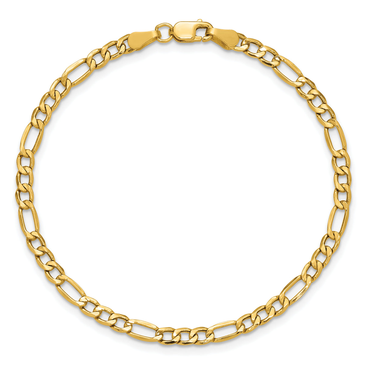 14k 3.5mm Semi-Solid Figaro Chain-BC93-7