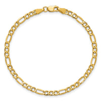 14k 3.5mm Semi-Solid Figaro Chain-BC93-8