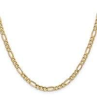 14K 24 inch 4.2mm Semi-Solid Figaro with Lobster Clasp Chain-BC94-24