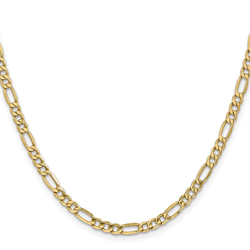 14K 24 inch 4.2mm Semi-Solid Figaro with Lobster Clasp Chain-BC94-24