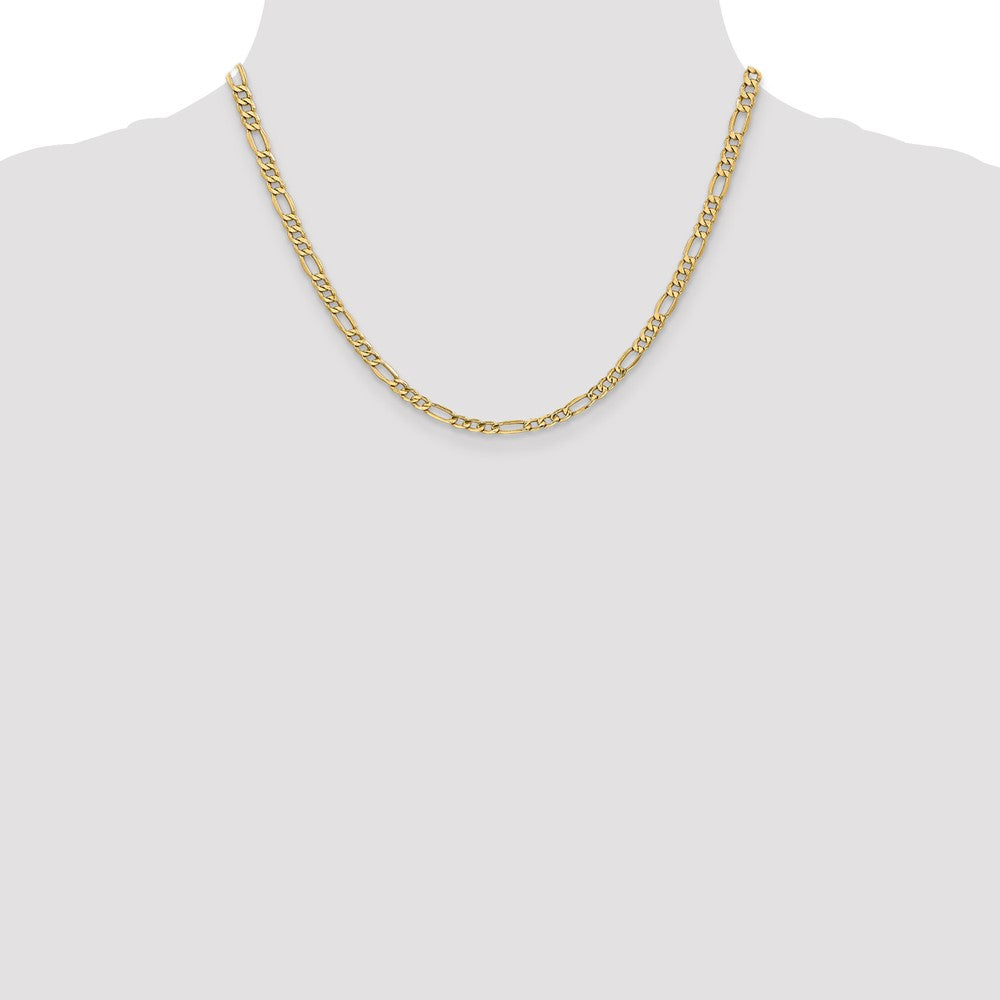 14K 18 inch 4.2mm Semi-Solid Figaro with Lobster Clasp Chain-BC94-18