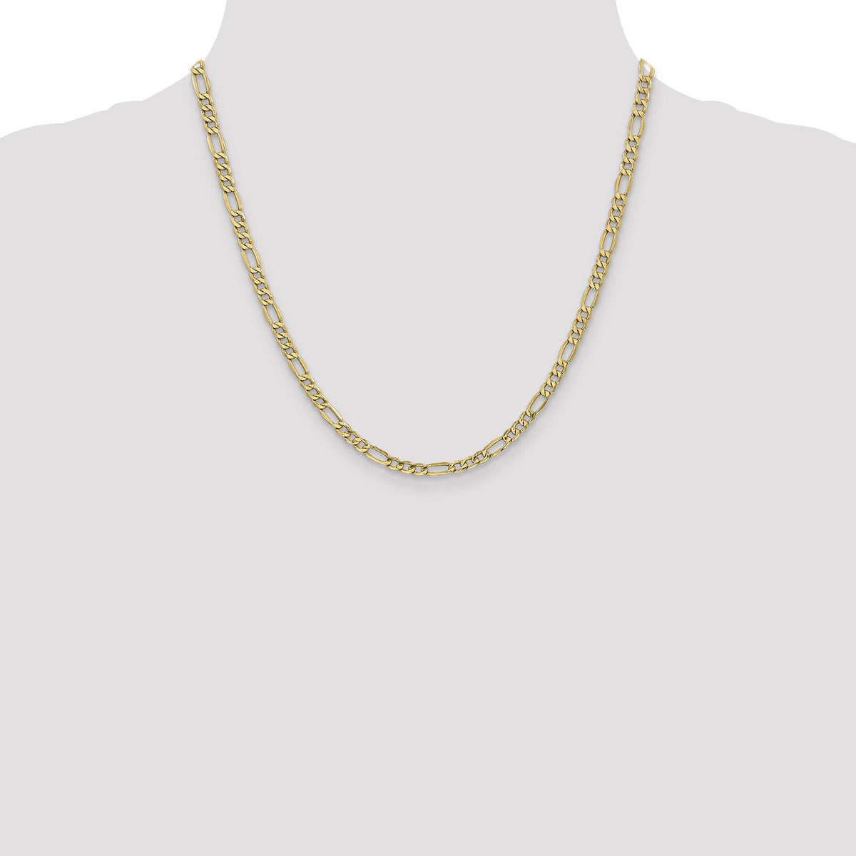 14k 4.2mm Semi-Solid Figaro Chain-BC94-20
