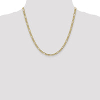 14k 4.2mm Semi-Solid Figaro Chain-BC94-20