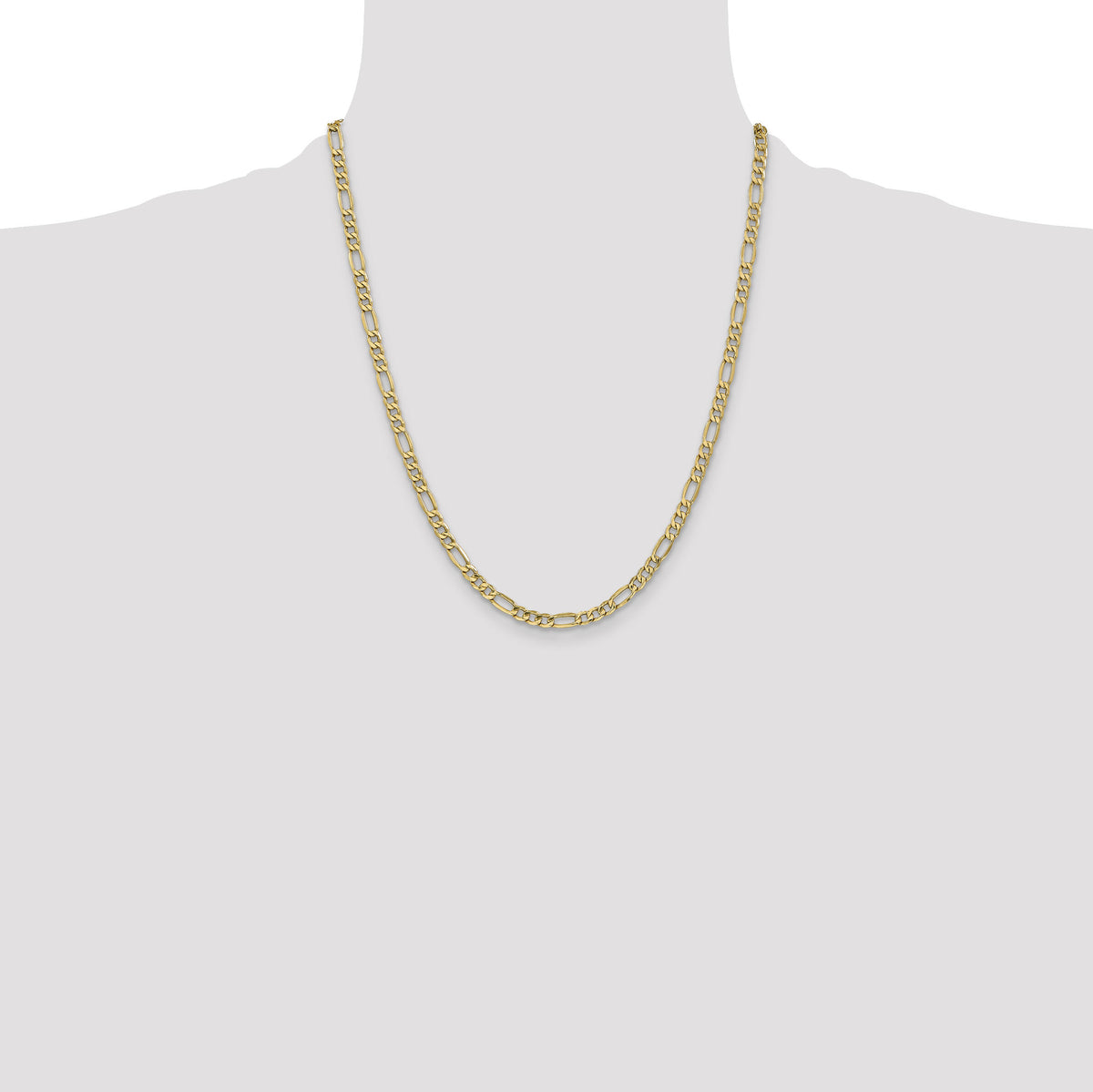 14k 4.2mm Semi-Solid Figaro Chain-BC94-22